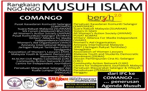 rangkaian musuh Islam Comango-Bersih